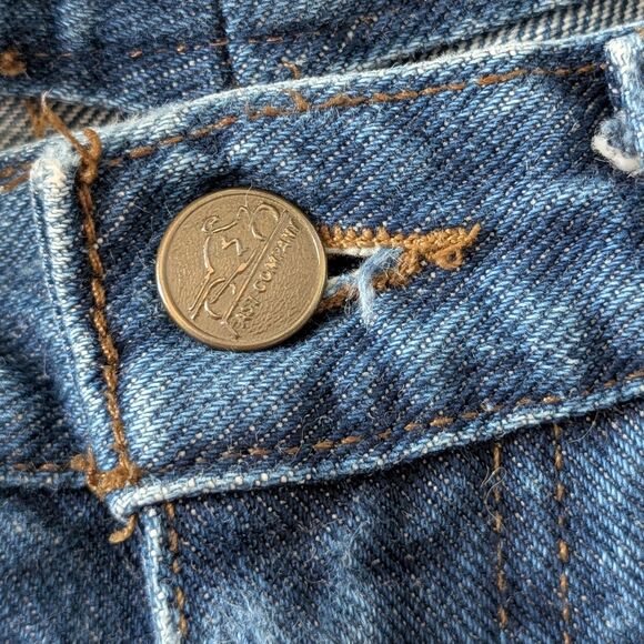 Vintage 1990s Fast Company Draggin Jeans Motorcyle Riding Denim Patchwork Size 6 - Picture 9 of 13